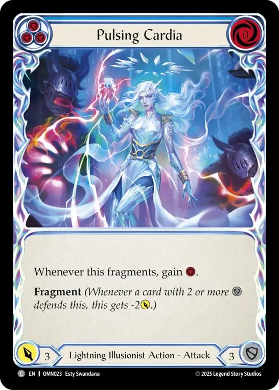 Pulsing Cardia (Blue) [OMN023] (Omens of the Third Age)  Rainbow Foil | Shuffle n Cut Hobbies & Games