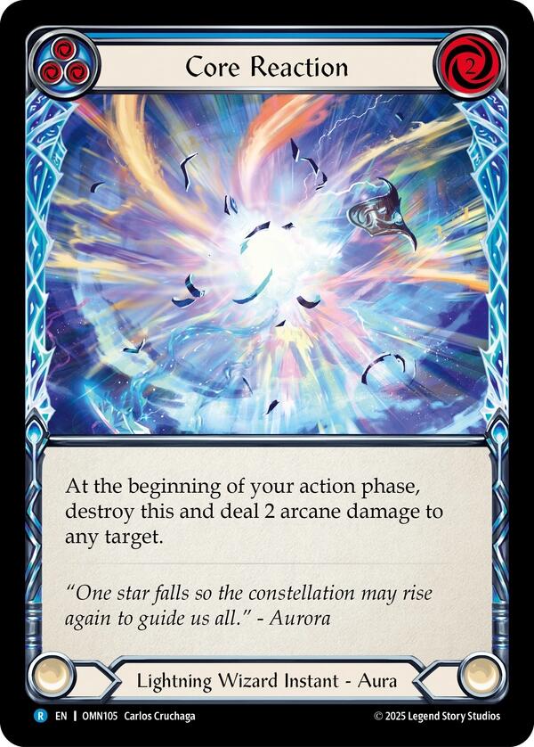 Core Reaction (Blue) [OMN105] (Omens of the Third Age)  Rainbow Foil | Shuffle n Cut Hobbies & Games