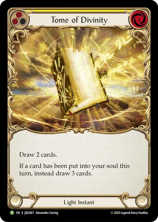 Tome of Divinity [JDG067] (Promo)  Cold Foil | Shuffle n Cut Hobbies & Games