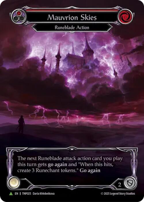 Mauvrion Skies (Red) (Marvel) [TNP025] (Promo)  Rainbow Foil | Shuffle n Cut Hobbies & Games