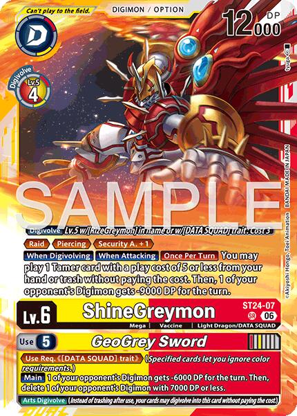 ShineGreymon // GeoGrey Sword [ST24-07] [Starter Deck: Data Squad] | Shuffle n Cut Hobbies & Games