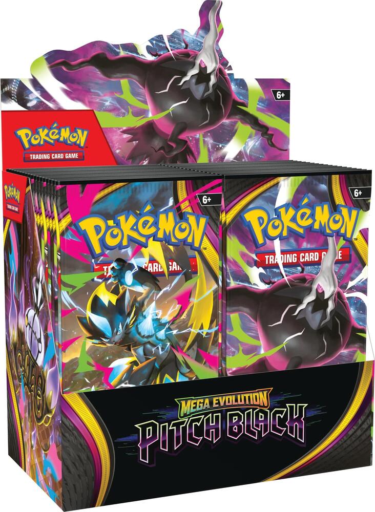 Pokemon TCG Mega Evolution Pitch Black Booster Box | Shuffle n Cut Hobbies & Games