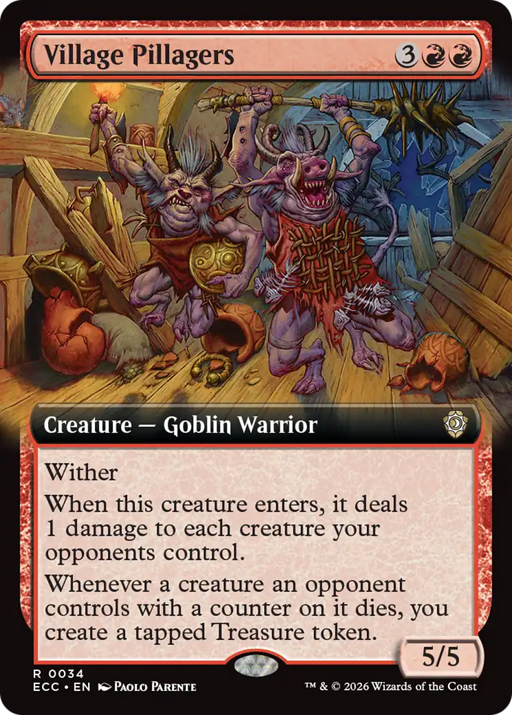 Village Pillagers (Extended Art) [Lorwyn Eclipsed Commander] | Shuffle n Cut Hobbies & Games