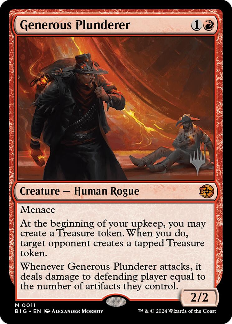 Generous Plunderer [Outlaws of Thunder Junction Promos] | Shuffle n Cut Hobbies & Games