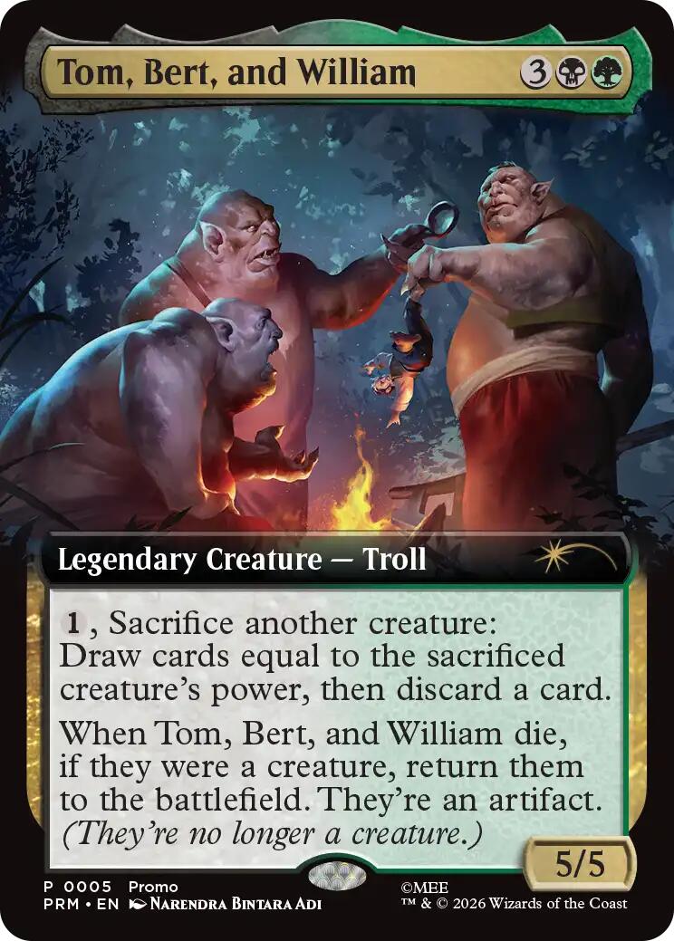 Tom, Bert, and William (Extended Art) [Media Promos] | Shuffle n Cut Hobbies & Games