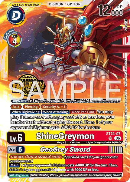 ShineGreymon // GeoGrey Sword [ST24-07] (Welcome Tamers Pack Vol.2) [Starter Deck: Data Squad] | Shuffle n Cut Hobbies & Games