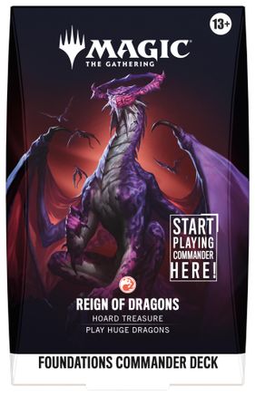 Foundations Commander Deck - Reign of Dragons | Shuffle n Cut Hobbies & Games