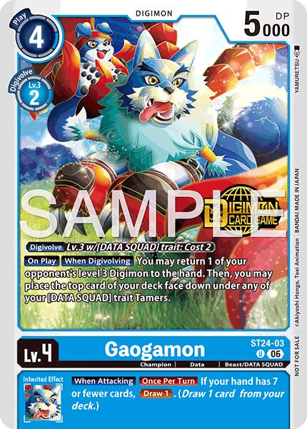 Gaogamon [ST24-03] (Welcome Tamers Pack Vol.2) [Starter Deck: Data Squad] | Shuffle n Cut Hobbies & Games