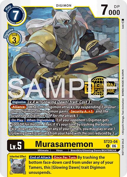 Murasamemon [ST23-04] (Welcome Tamers Pack Vol.2) [Starter Deck: Beatbreak Release Event Cards] | Shuffle n Cut Hobbies & Games