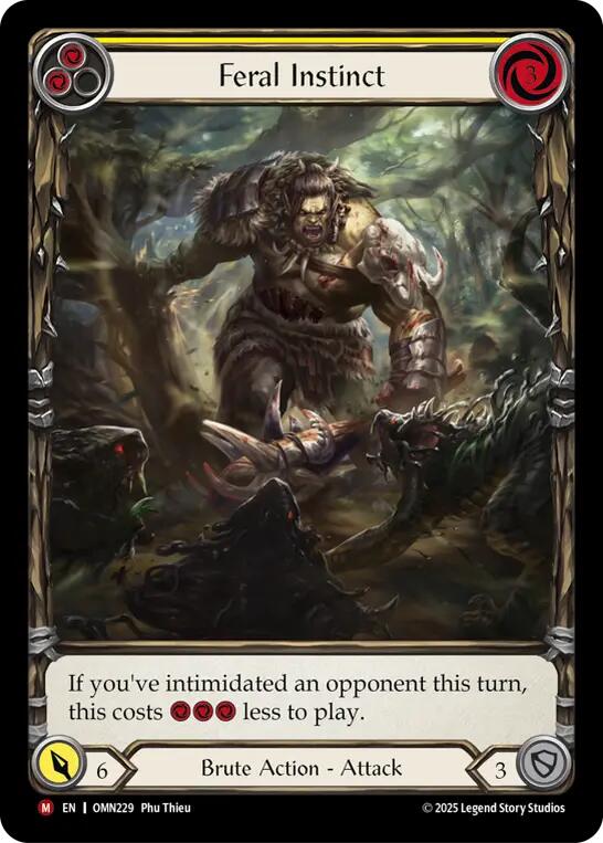Feral Instinct (Extended Art) [OMN229] (Omens of the Third Age)  Cold Foil | Shuffle n Cut Hobbies & Games