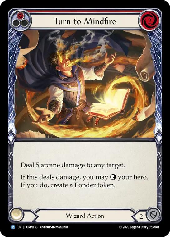 Turn to Mindfire [OMN136] (Omens of the Third Age)  Rainbow Foil | Shuffle n Cut Hobbies & Games