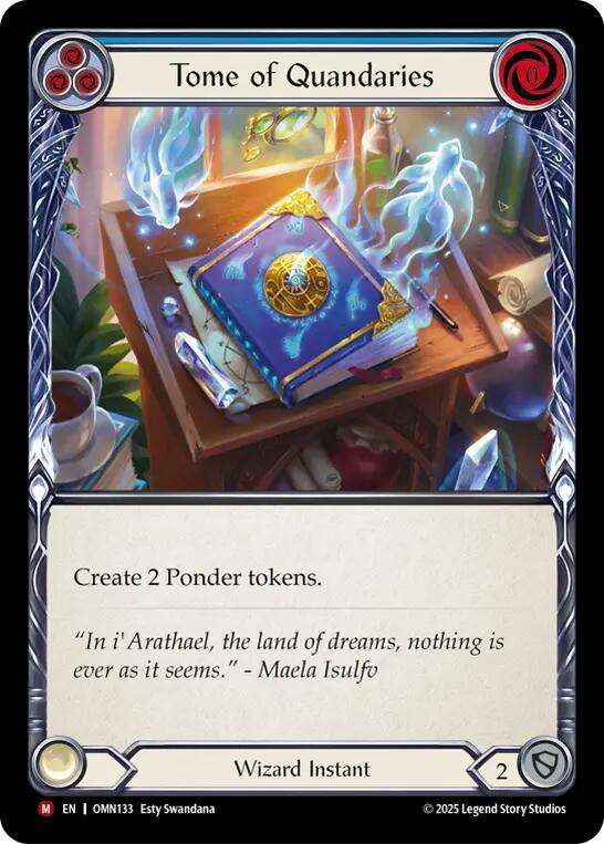 Tome of Quandaries (Blue) [OMN133] (Omens of the Third Age) | Shuffle n Cut Hobbies & Games