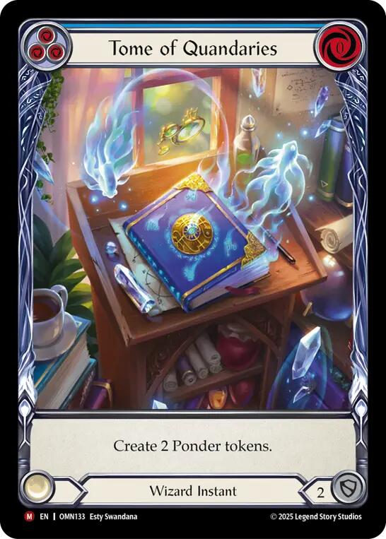 Tome of Quandaries (Blue) (Extended Art) [OMN133] (Omens of the Third Age)  Cold Foil | Shuffle n Cut Hobbies & Games