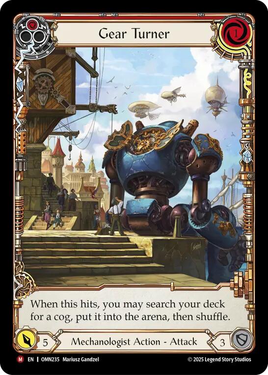 Gear Turner (Extended Art) [OMN235] (Omens of the Third Age)  Cold Foil | Shuffle n Cut Hobbies & Games
