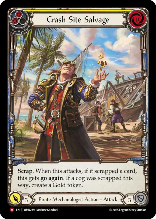 Crash Site Salvage (Extended Art) [OMN239] (Omens of the Third Age)  Cold Foil | Shuffle n Cut Hobbies & Games