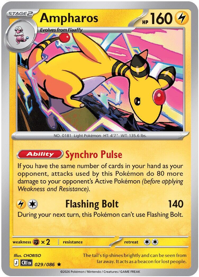Ampharos (029/086) [Mega Evolution: Chaos Rising] | Shuffle n Cut Hobbies & Games