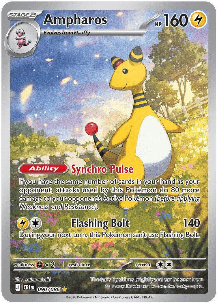 Ampharos (090/086) [Mega Evolution: Chaos Rising] | Shuffle n Cut Hobbies & Games