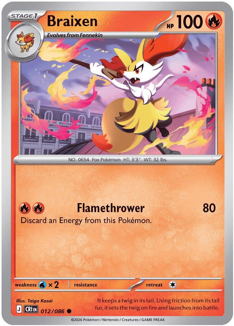 Braixen (012/086) [Mega Evolution: Chaos Rising] | Shuffle n Cut Hobbies & Games