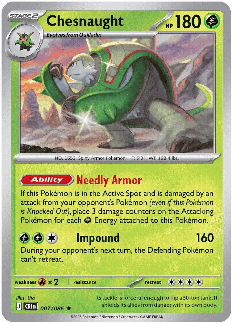 Chesnaught (007/086) [Mega Evolution: Chaos Rising] | Shuffle n Cut Hobbies & Games