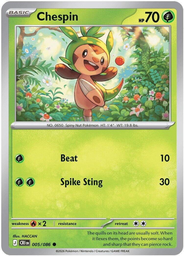 Chespin (005/086) [Mega Evolution: Chaos Rising] | Shuffle n Cut Hobbies & Games