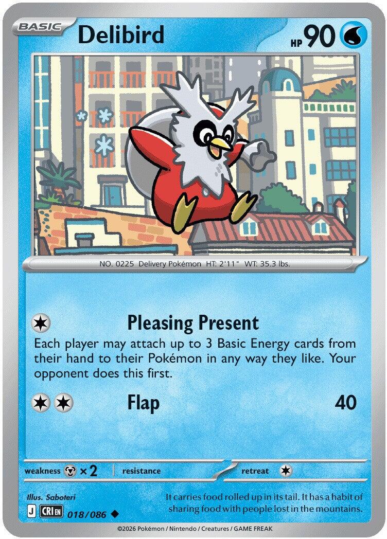 Delibird (018/086) [Mega Evolution: Chaos Rising] | Shuffle n Cut Hobbies & Games