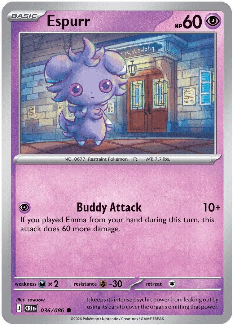 Espurr (036/086) [Mega Evolution: Chaos Rising] | Shuffle n Cut Hobbies & Games