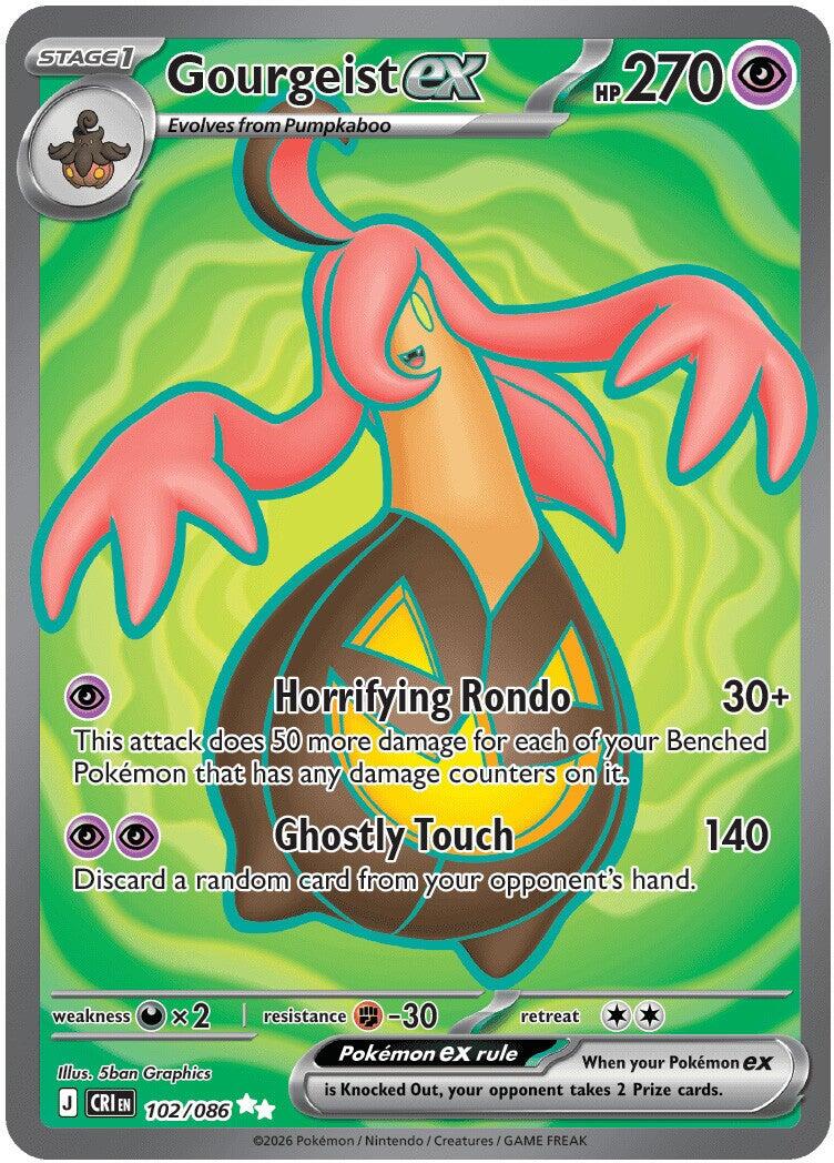 Gourgeist ex (102/086) [Mega Evolution: Chaos Rising] | Shuffle n Cut Hobbies & Games