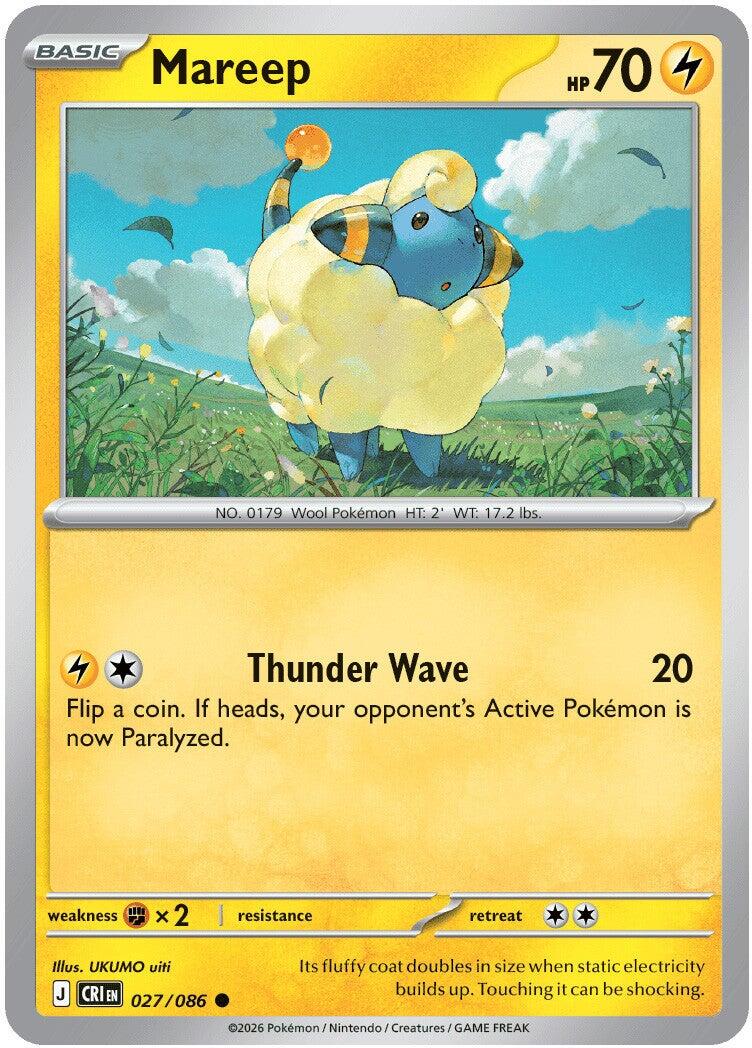Mareep (027/086) [Mega Evolution: Chaos Rising] | Shuffle n Cut Hobbies & Games
