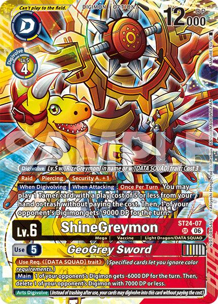 ShineGreymon // GeoGrey Sword [ST24-07] (Dual Revolution Release Event Participant) [Dual Revolution Release Event] | Shuffle n Cut Hobbies & Games