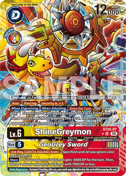 ShineGreymon // GeoGrey Sword [ST24-07] (Dual Revolution Release Event Winner) [Dual Revolution Release Event] | Shuffle n Cut Hobbies & Games