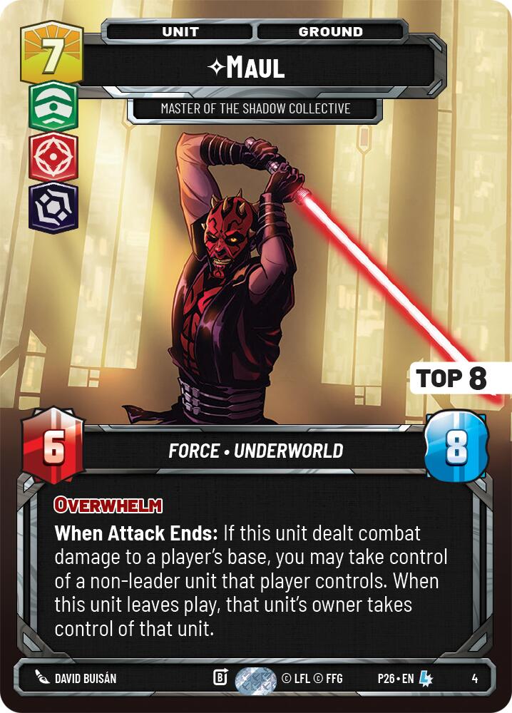 Maul - Master of the Shadow Collective (4) (Top 8) (4) [Organized Play Promos] | Shuffle n Cut Hobbies & Games
