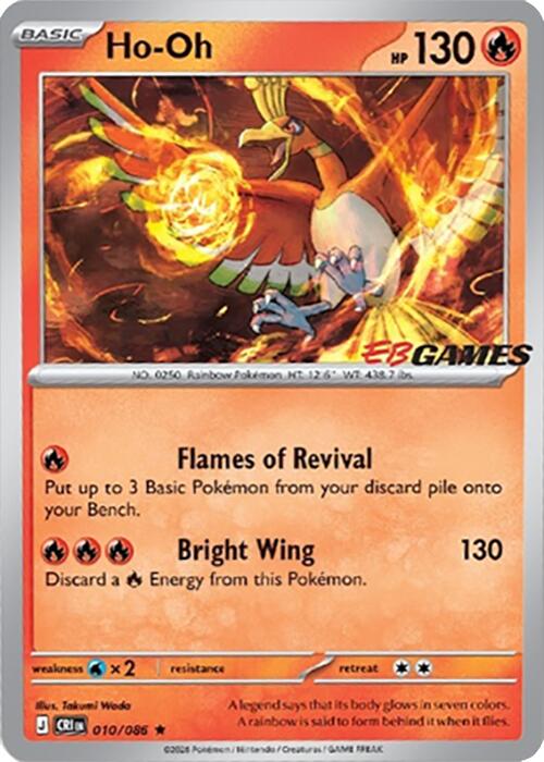 Ho-Oh (010/086) (EB Games Exclusive) [Miscellaneous Cards] | Shuffle n Cut Hobbies & Games