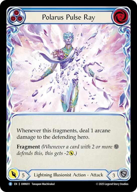 Polarus Pulse Ray (Blue) [OMN011] (Omens of the Third Age)  Rainbow Foil | Shuffle n Cut Hobbies & Games