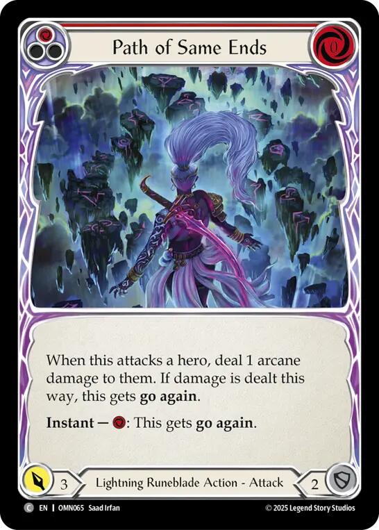 Path of Same Ends (Red) [OMN065] (Omens of the Third Age)  Rainbow Foil | Shuffle n Cut Hobbies & Games