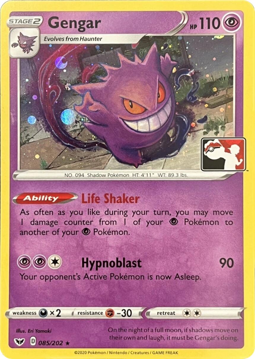 Gengar (085/202) (Library Exclusive) [Sword & Shield: Base Set] | Shuffle n Cut Hobbies & Games