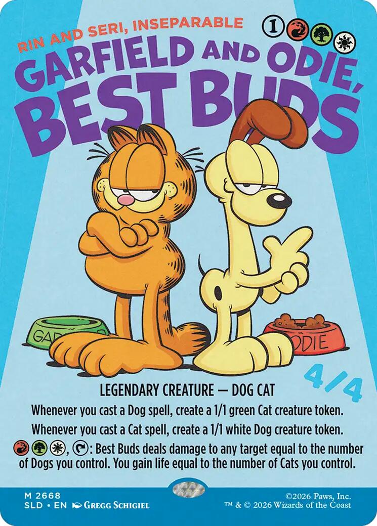 Garfield and Odie, Best Buds - Rin and Seri, Inseparable [Secret Lair Drop Series] | Shuffle n Cut Hobbies & Games