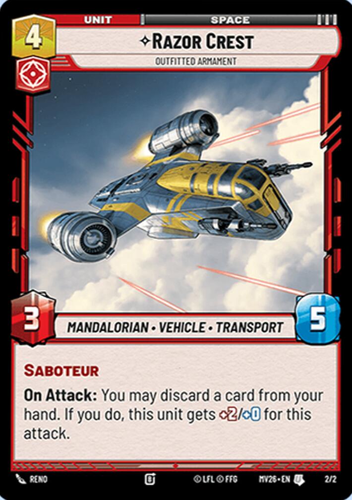 Razor Crest - Outfitted Armament (2/2) (2/2) [Judge Promos] | Shuffle n Cut Hobbies & Games
