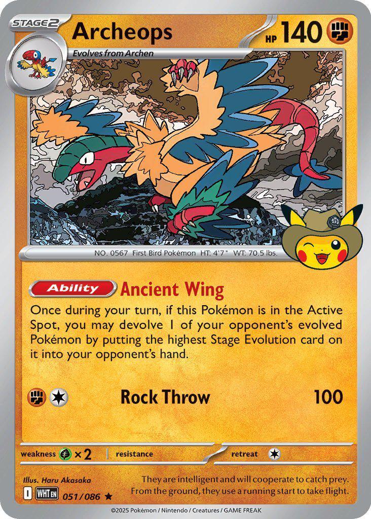 Archeops (051/086) - 051 (Fossil Museum Exclusive) [Mega Evolution Promo] | Shuffle n Cut Hobbies & Games