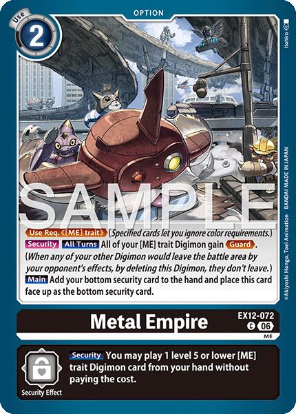 Metal Empire [EX12-072] [Digital World Shambala] | Shuffle n Cut Hobbies & Games