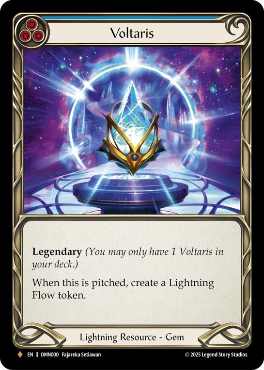 Voltaris (Blue) [OMN000] (Omens of the Third Age)  Cold Foil | Shuffle n Cut Hobbies & Games
