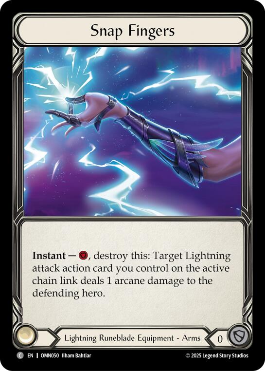 Snap Fingers [OMN050] (Omens of the Third Age)  Cold Foil | Shuffle n Cut Hobbies & Games