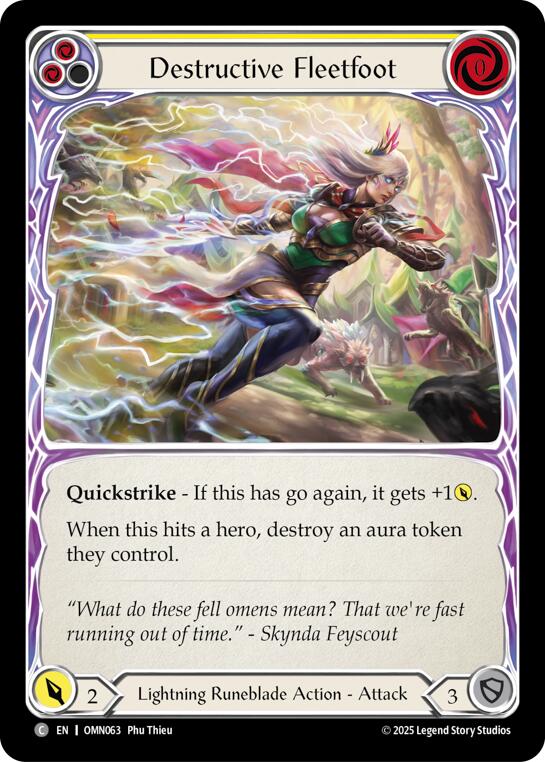 Destructive Fleetfoot (Yellow) [OMN063] (Omens of the Third Age) | Shuffle n Cut Hobbies & Games