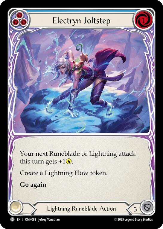 Electryn Joltstep (Blue) [OMN082] (Omens of the Third Age)  Rainbow Foil | Shuffle n Cut Hobbies & Games