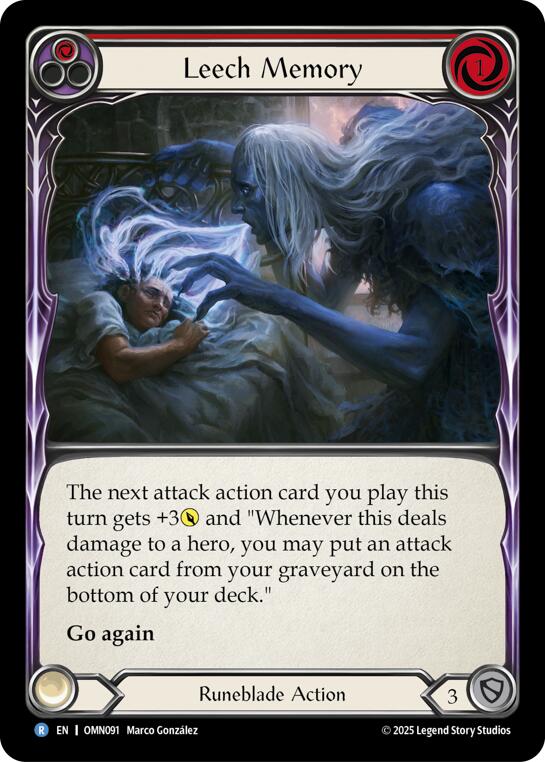 Leech Memory (Red) [OMN091] (Omens of the Third Age)  Rainbow Foil | Shuffle n Cut Hobbies & Games