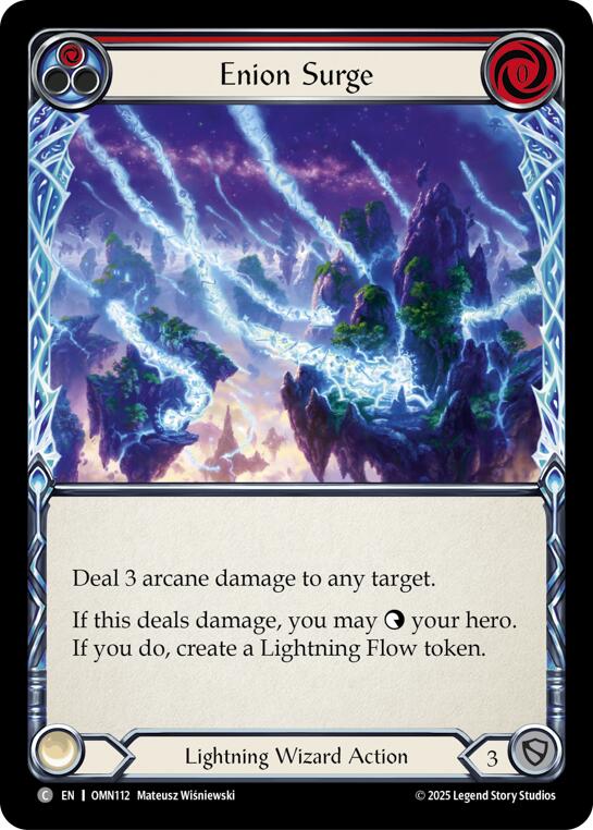 Enion Surge (Red) [OMN112] (Omens of the Third Age)  Rainbow Foil | Shuffle n Cut Hobbies & Games
