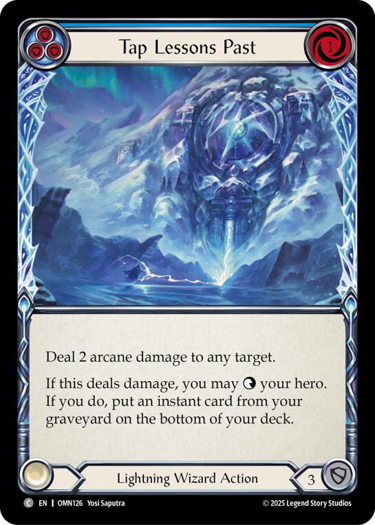 Tap Lessons Past (Blue) [OMN126] (Omens of the Third Age)  Rainbow Foil | Shuffle n Cut Hobbies & Games