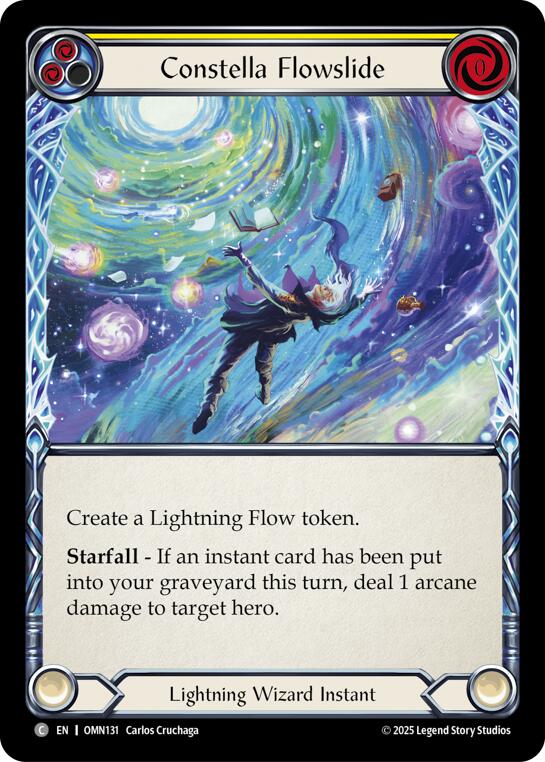Constella Flowslide (Yellow) [OMN131] (Omens of the Third Age)  Rainbow Foil | Shuffle n Cut Hobbies & Games