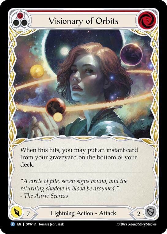 Visionary Of Orbits (Red) [OMN151] (Omens of the Third Age)  Rainbow Foil | Shuffle n Cut Hobbies & Games