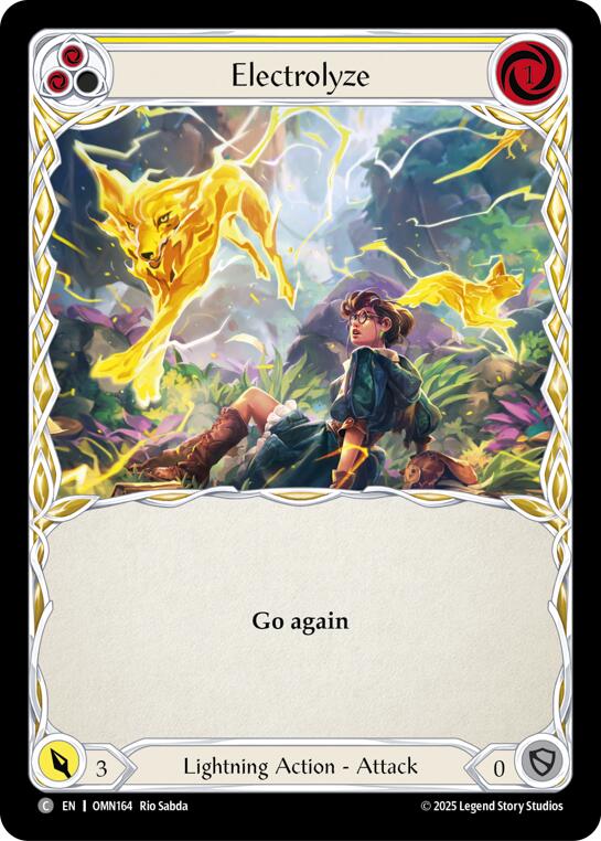 Electrolyze (Yellow) [OMN164] (Omens of the Third Age)  Rainbow Foil | Shuffle n Cut Hobbies & Games