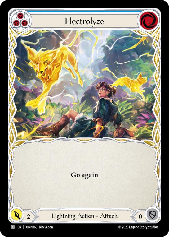 Electrolyze (Blue) [OMN165] (Omens of the Third Age)  Rainbow Foil | Shuffle n Cut Hobbies & Games